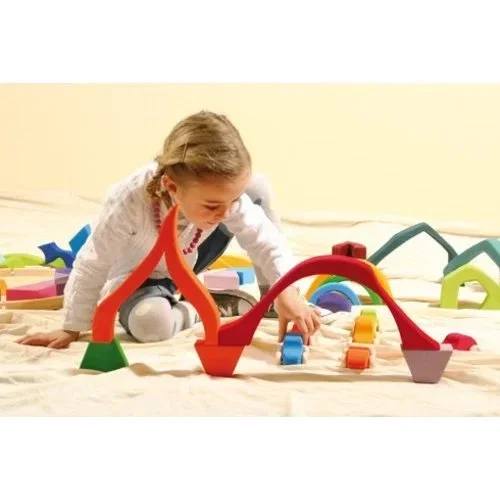 GRIMM'S | Houten puzzel / bouwset - De 4 elementen