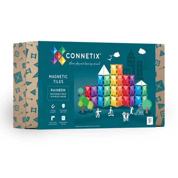 CONNETIX | Rectangle Pack 18st - Rainbow