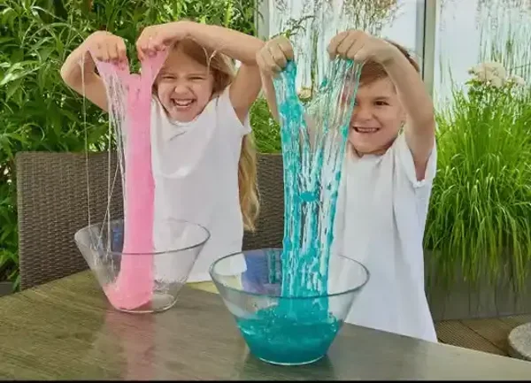 ZIMPLI | Glitter slijm biologisch afbreekbaar - Roze & blauw