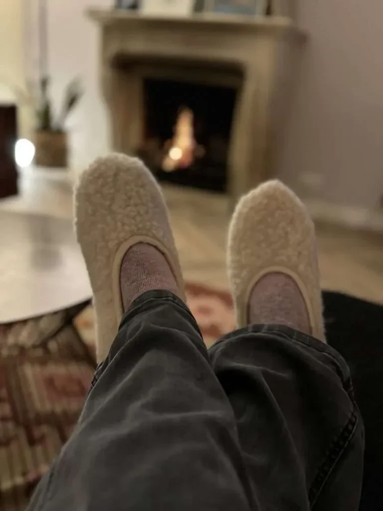 We Are Wovens | Wollen sloffen ballerina - Latté & Macchiato