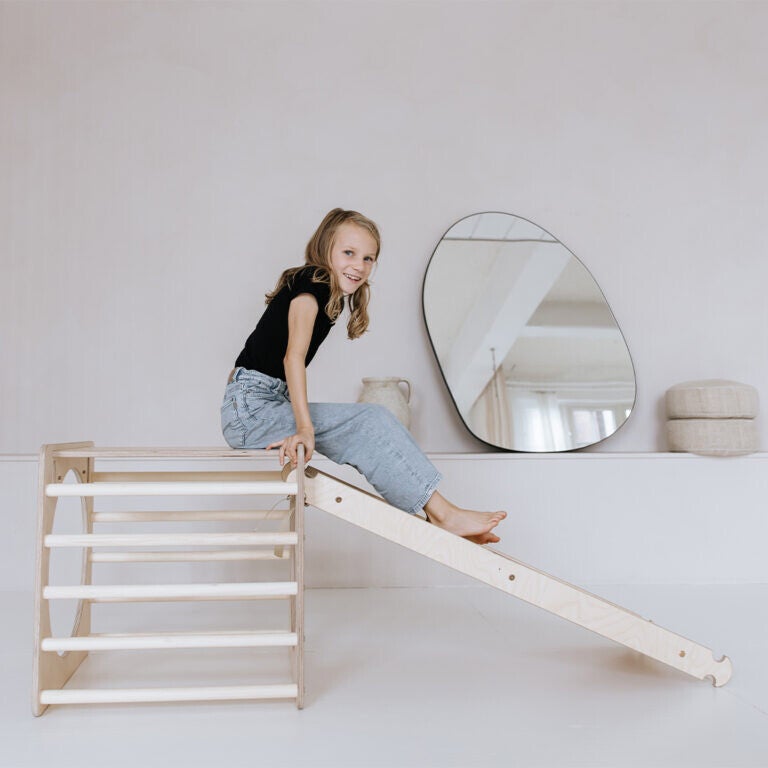 Jindl | Klimkubus met glijbaan hout