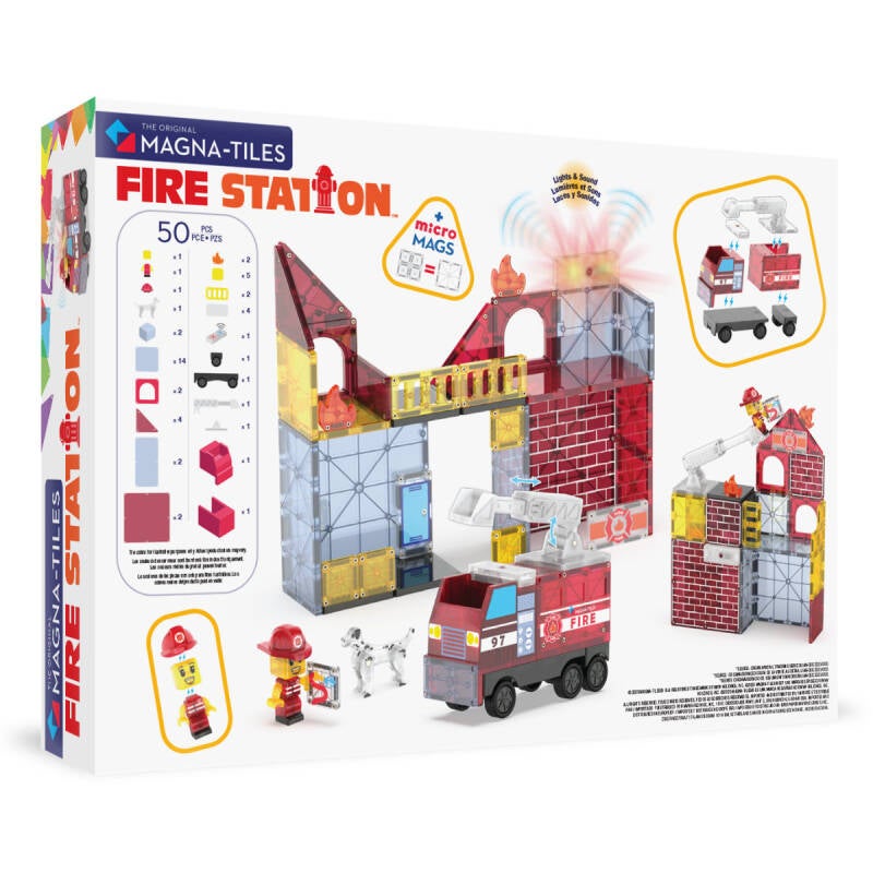 Lijstje Haeven | MagnaTiles | Fire Station Brandweer Brandweerkazerne - 50 stuks
