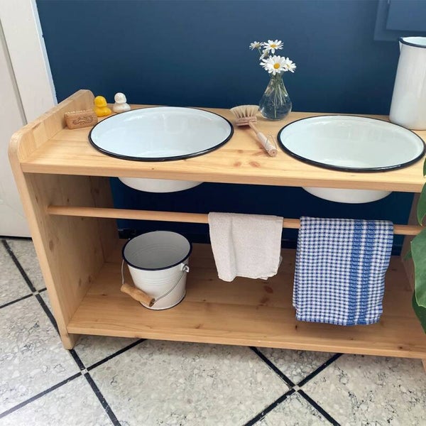 Jindl | Houten montessori wastafel - Nova naturel, large