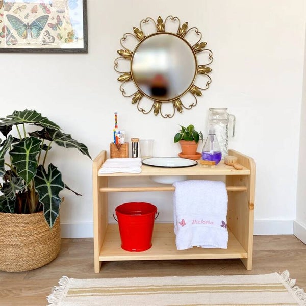 Jindl | Houten montessori wastafel - Nova naturel, medium