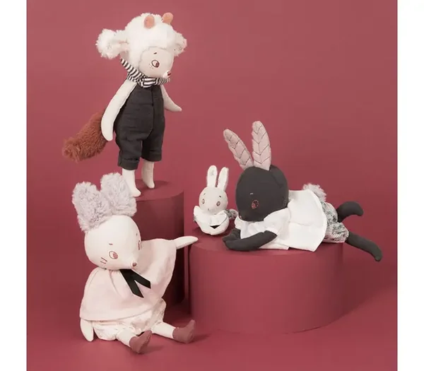 Moulin Roty | Knuffel 24cm - Schaap, Konijn & Muis