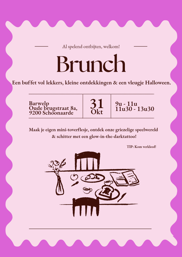 BRUNCH 31.10 | Eten. Spelen. Beleven.