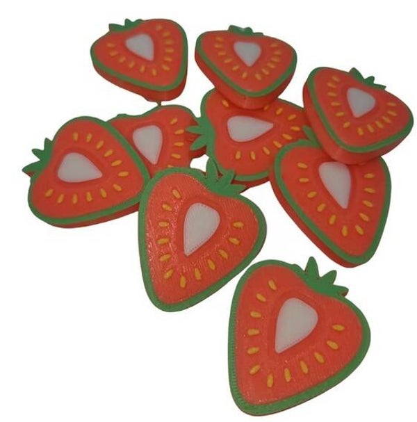 Play This Way | Aardbei schijfjes - Fruit Loose parts