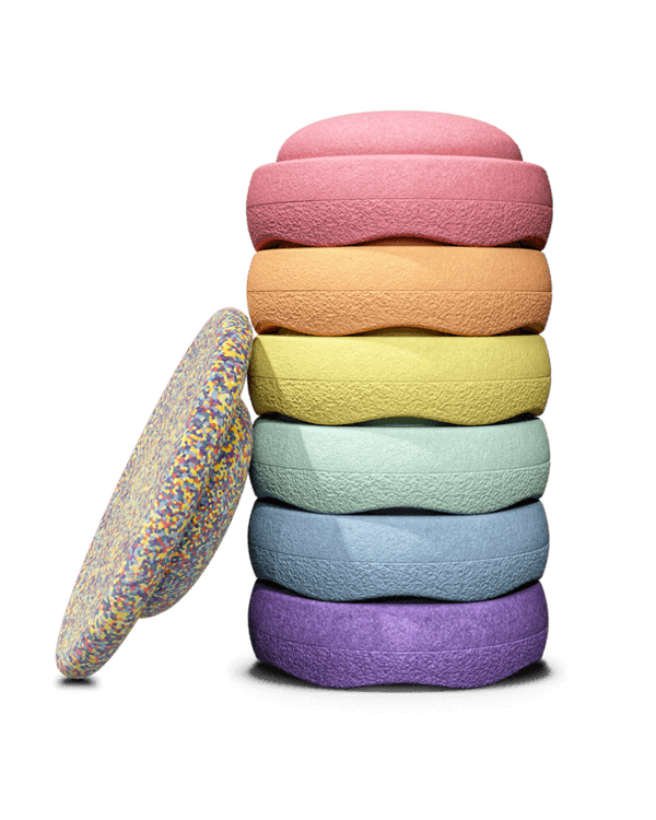 STAPELSTEIN  PASTEL 6 STUKS + balance board