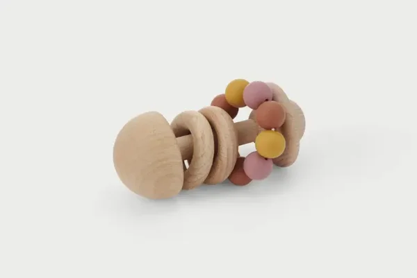 TickiT - Silisoft Kralen Bijtspeelgoed (aarde Kleuren) - Rammelaar