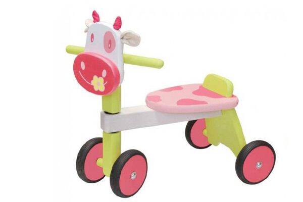 Loopfiets koe roze