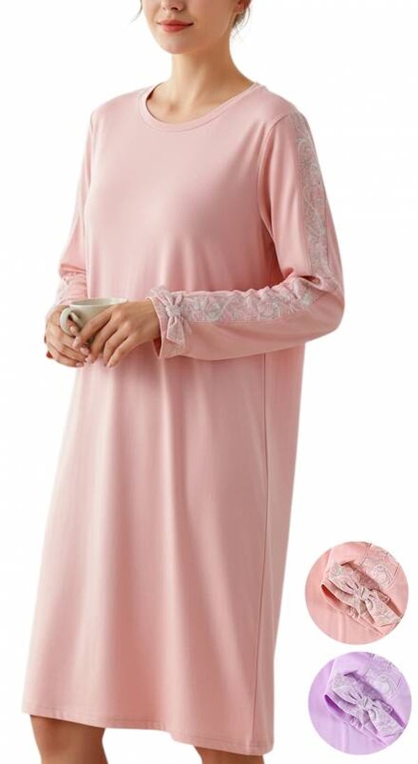 Chemise de nuit manches longues