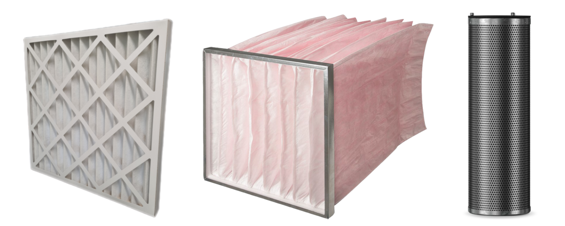 Geurfilterkast met G4 paneelfilter, F7 zakkenfilter en Koolstofpatronen