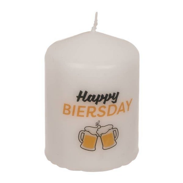 Happy biersday kaars