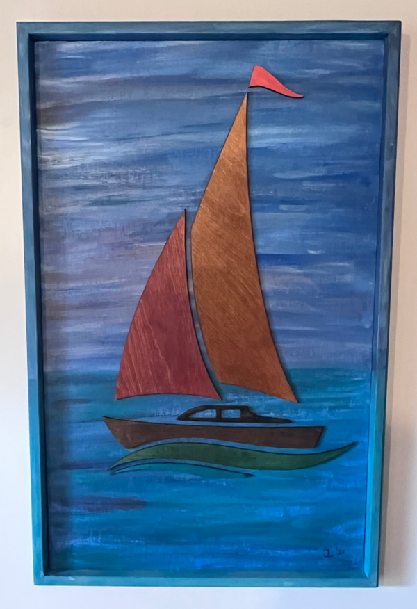 Segelboot in stürmischer See