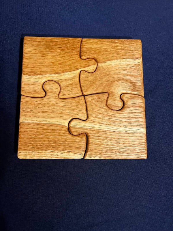 Untersetzer 4-teilig aus Eichenholz