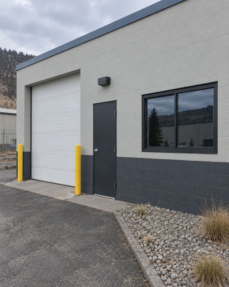 Commercial garage exterior