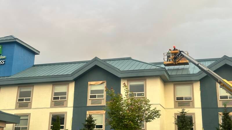 Hotel roofline and exterior