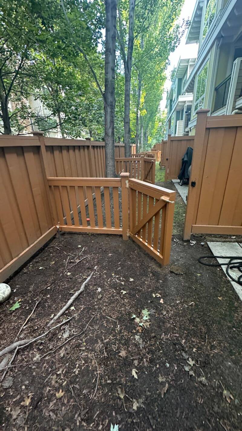Wood fence and gate