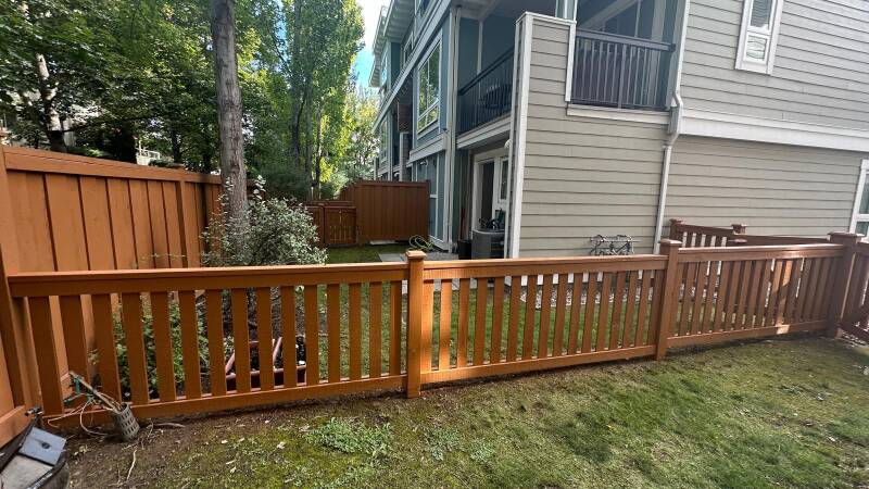 Wood railing and fence