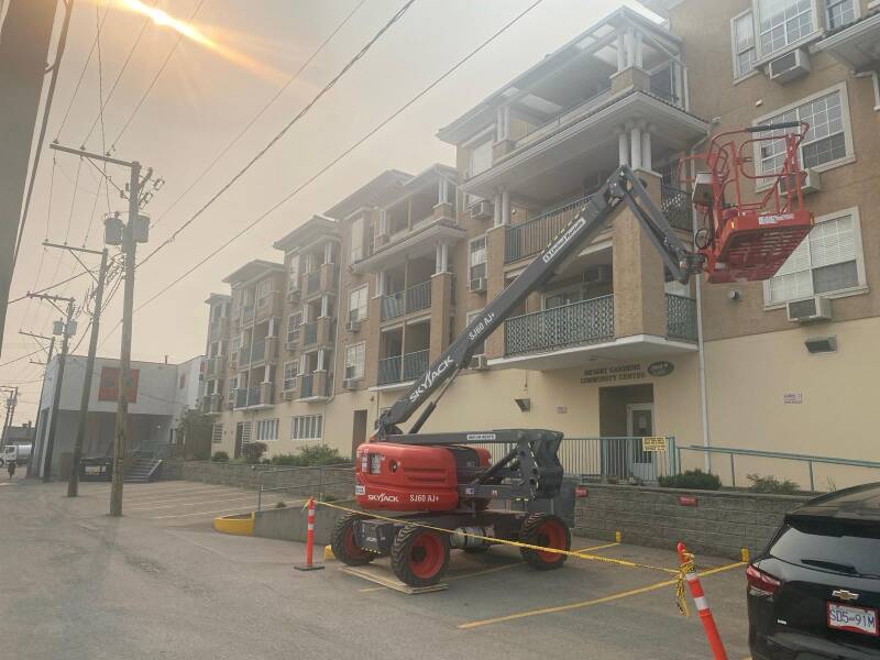 Lift access for exterior work
