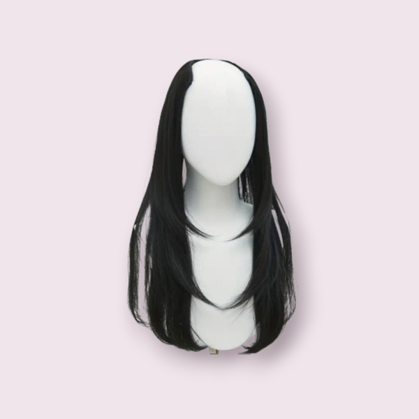 Straight black u shap Clip-in extension