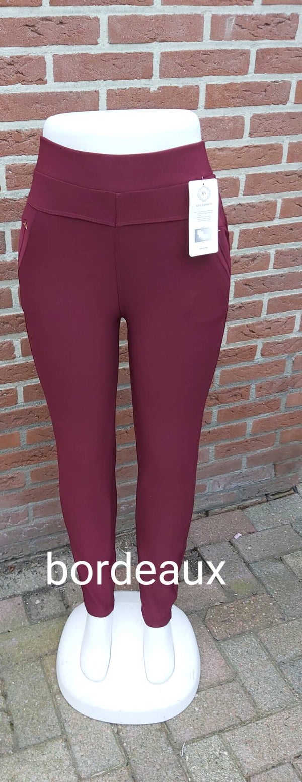 Comfortbroek donkerbordeaux