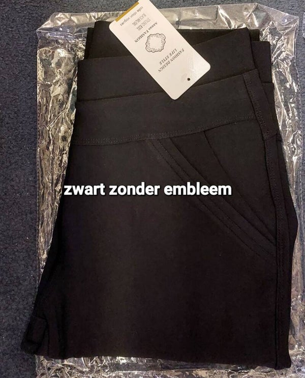 COMFORTBROEK ZWART ZONDER EMBLEEM