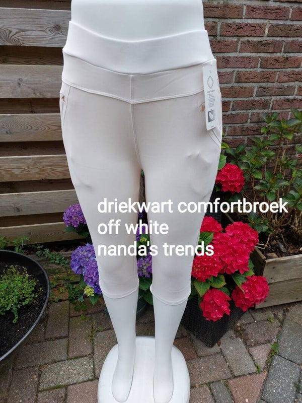 COMFORTBROEKEN DRIEKWART HOOGMODEL off white