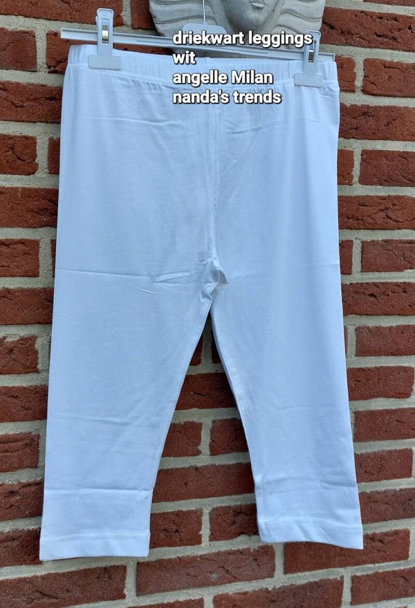 LEGGINGS ANGELLE MILAN  wit driekwart