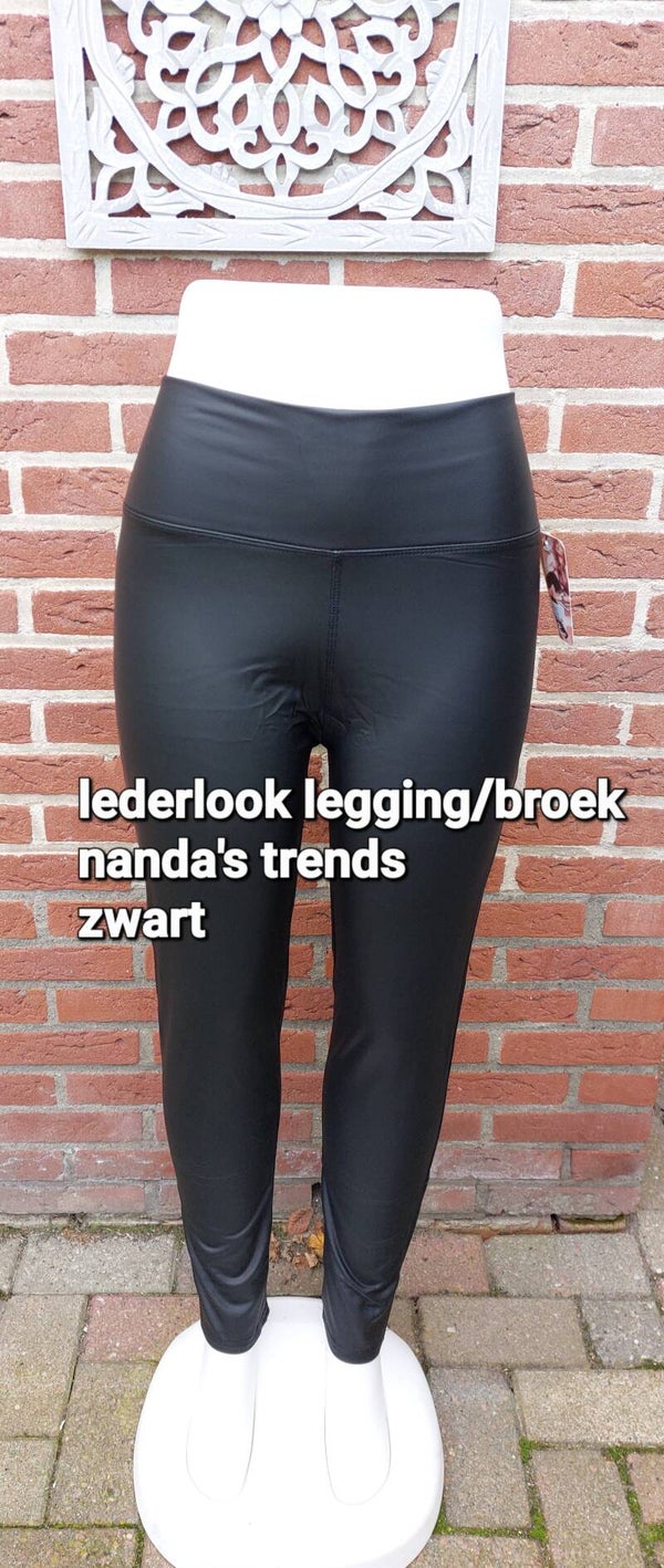 LEDERLOOK LEGGING/BROEK