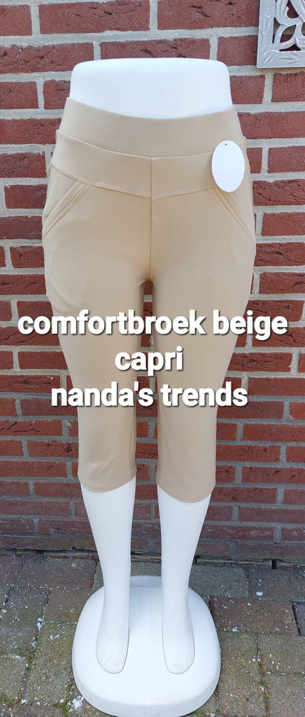 COMFORTBROEKEN DRIEKWART HOOGMODEL beige