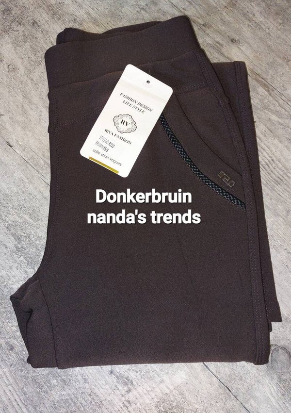 Comfortbroek donkerbruin (brown)