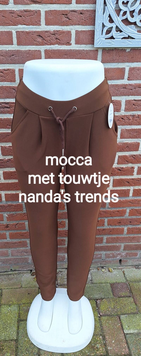Mocca met touwtje  comfortbroek
