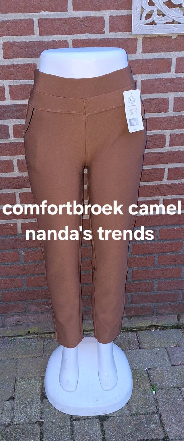 Comfortbroek camel ansl embleem