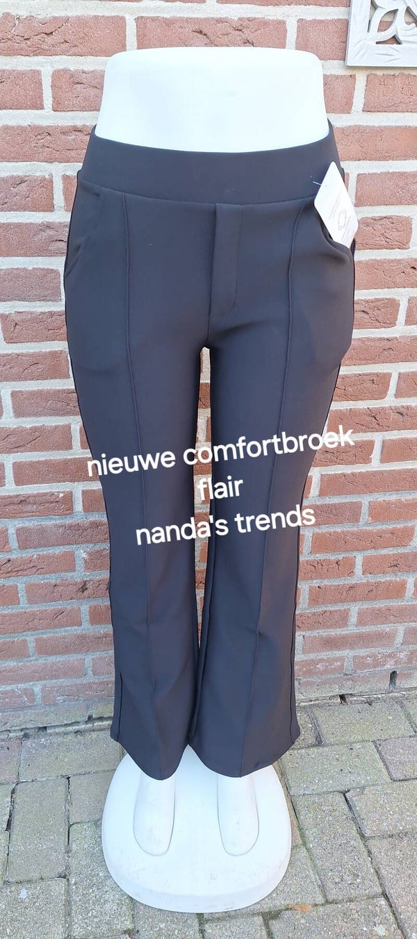 NIEUWE COMFORTBROEK FLAIR ZWART
