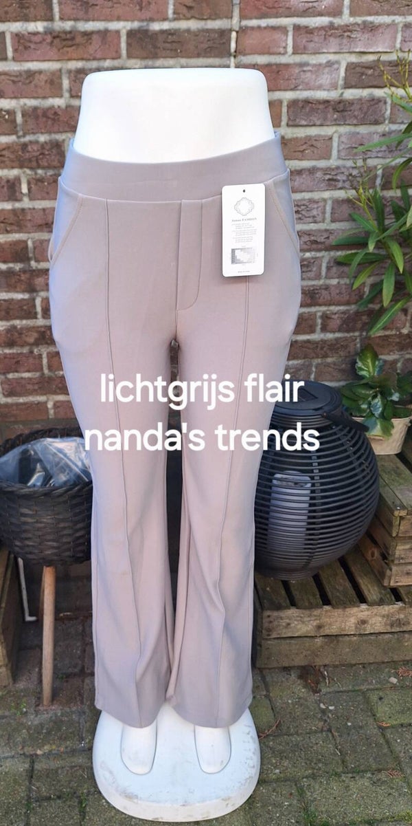 Nieuw lichtgrijs flair comfortbroek