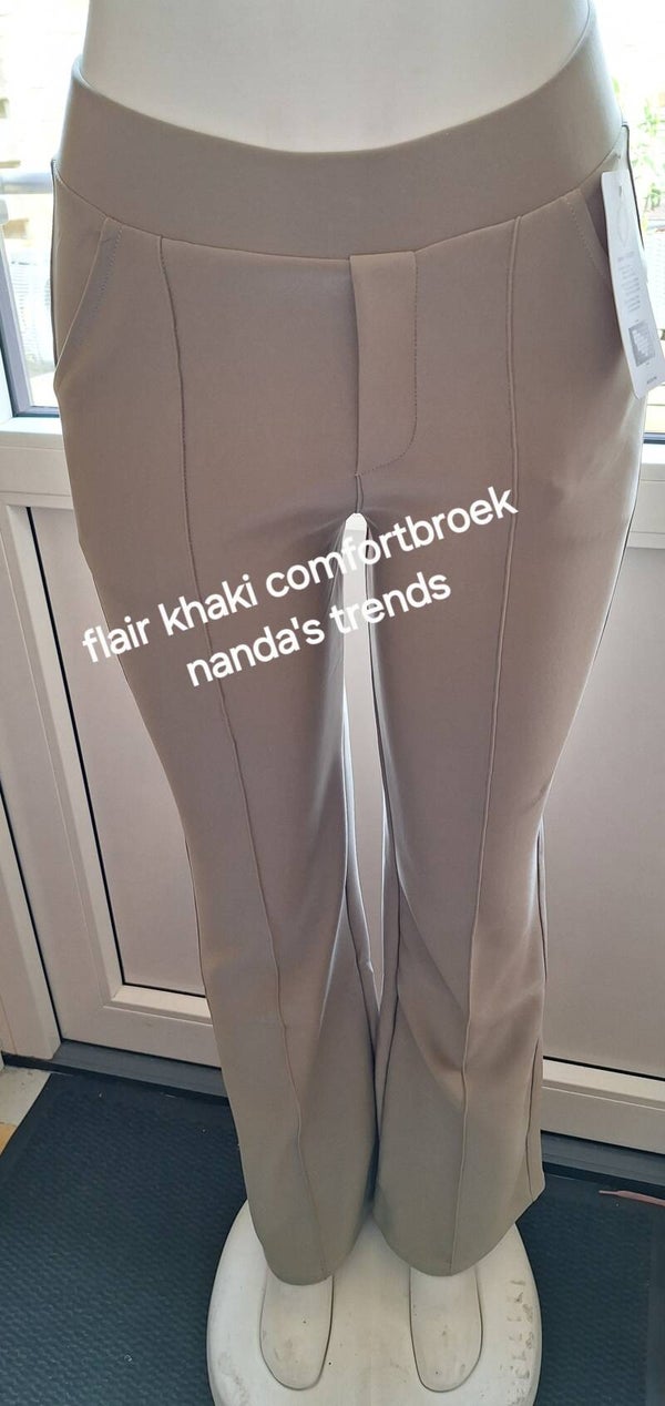 Nieuw khaki flair comfortbroek