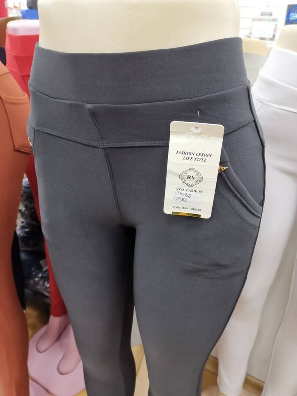 COMFORTBROEK DONKERGRIJS MET GOUDEMBLEEMPJE