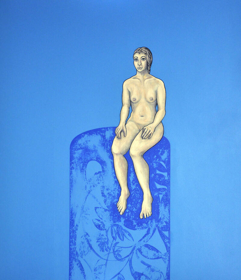 Östlich im Windschutz 2021, Acryl auf Leinwand, 160 x 140 cm