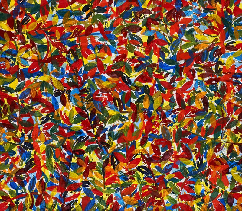 Ohne Grün stünde die Welt   2017, Acryl auf Leinwand, 140 x 160 cm