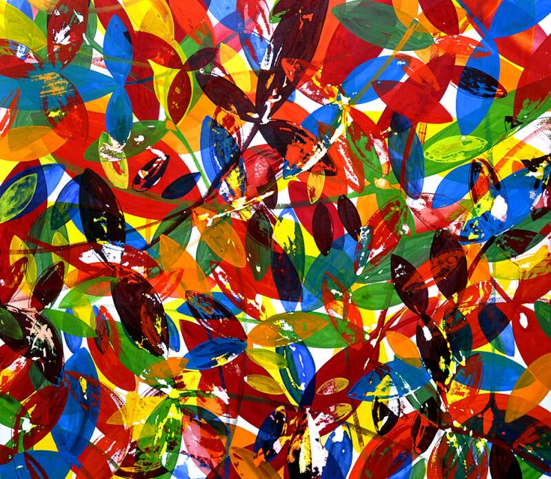 Eine Schonung zu empfangen  2020, Acryl auf Leinwand, 140 x 160 cm