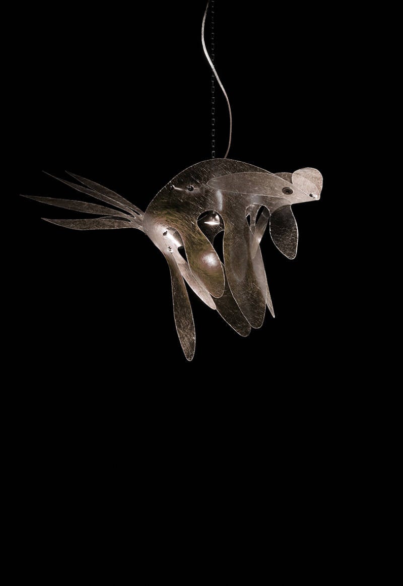 Lichtbringer 04 - Fiberglas, Eisen, Keramikfassung