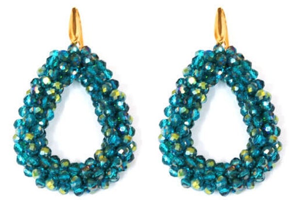 Ibiza Green/Gold oorbellen