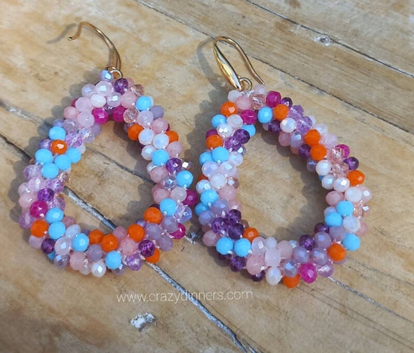 Ibiza Rose/Rood oorbellen