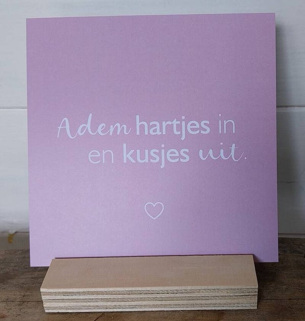 Adem kusjes in