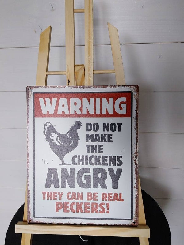 Chicken metalen bord