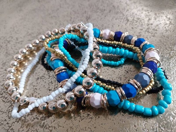 Armband bohemian blauw