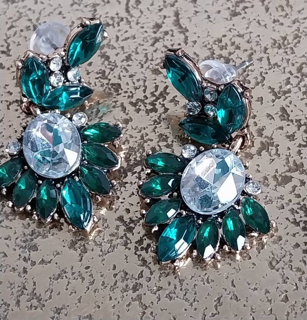 Oorbellen shine groen