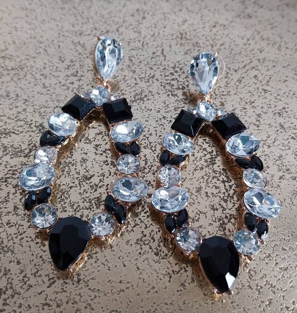 Statement oorbellen black