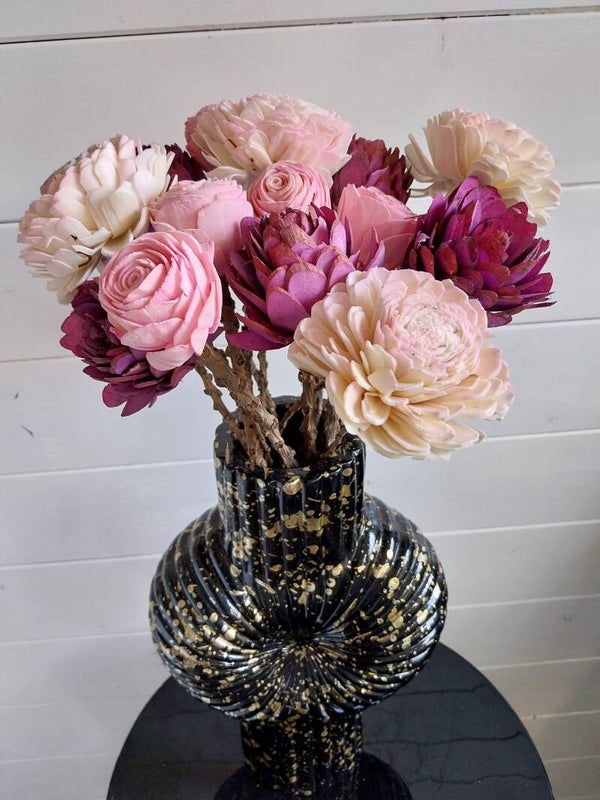 Vaas splash met bloemen